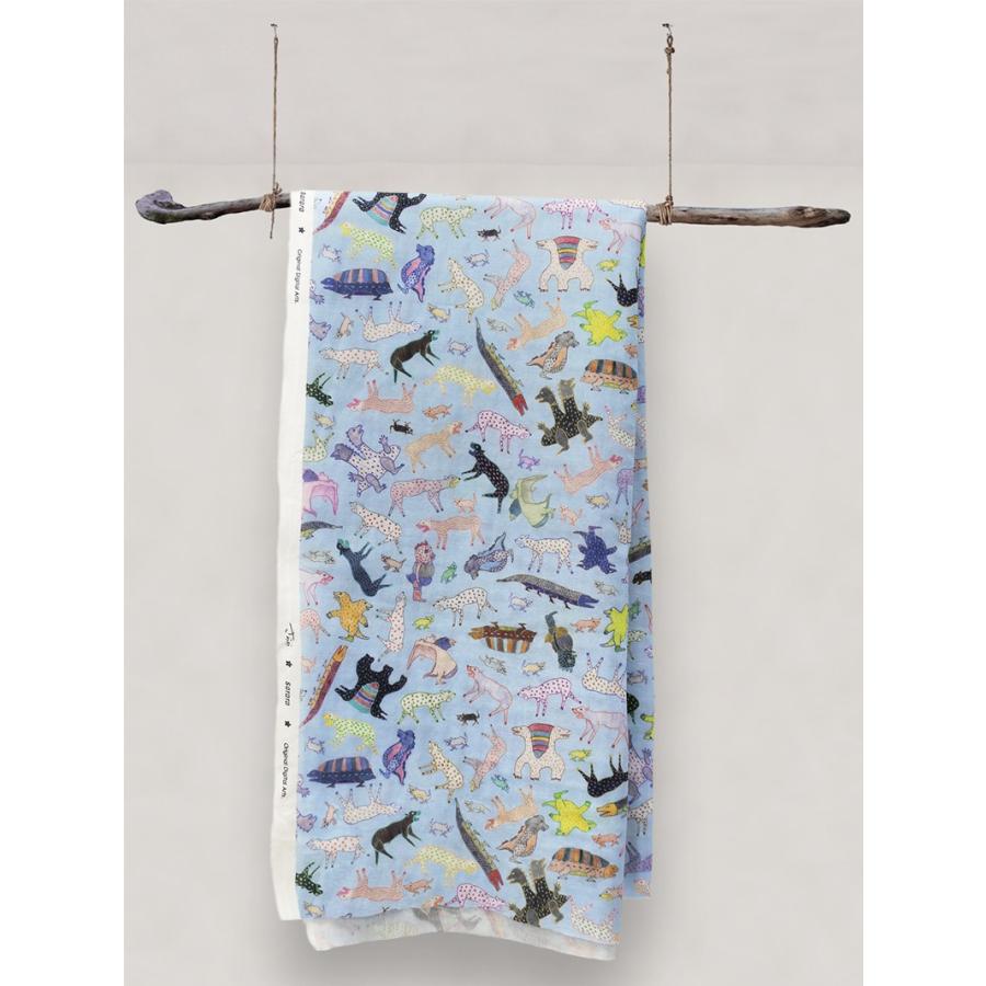 sararatextile UMA柄 FunnyAnimalダブルガーゼ生地3色sar1806w1 10cm
