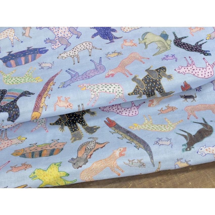 sararatextile UMA柄 FunnyAnimalダブルガーゼ生地3色sar1806w1 10cm