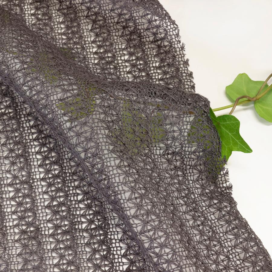 ウール混 透かし レース編み ざっくり ニット 生地 50cm単位 1m