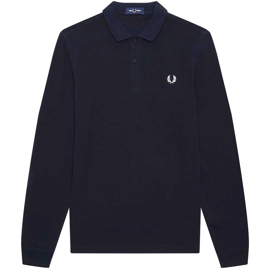 5/25 5のつく日+4% フレッドペリー Fredperry ポロシャツ 長袖 M6006 Fred Perry 定番 鹿の子 ロングスリーブ ポロ 無地 Plain Shirt｜hff｜03