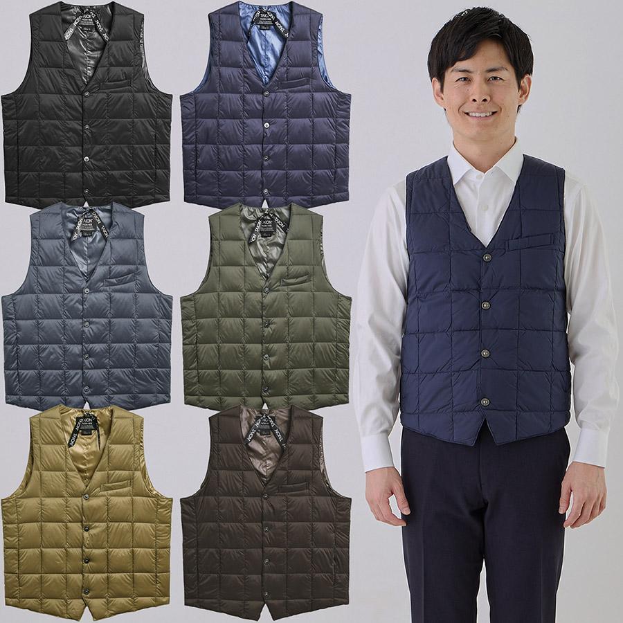 タトラス　ダウンベスト　インナーダウン　Vネック　ノーカラー　金ボタン　ショート タトラス ダウンベスト インナーダウン Vネック ノーカラー 金