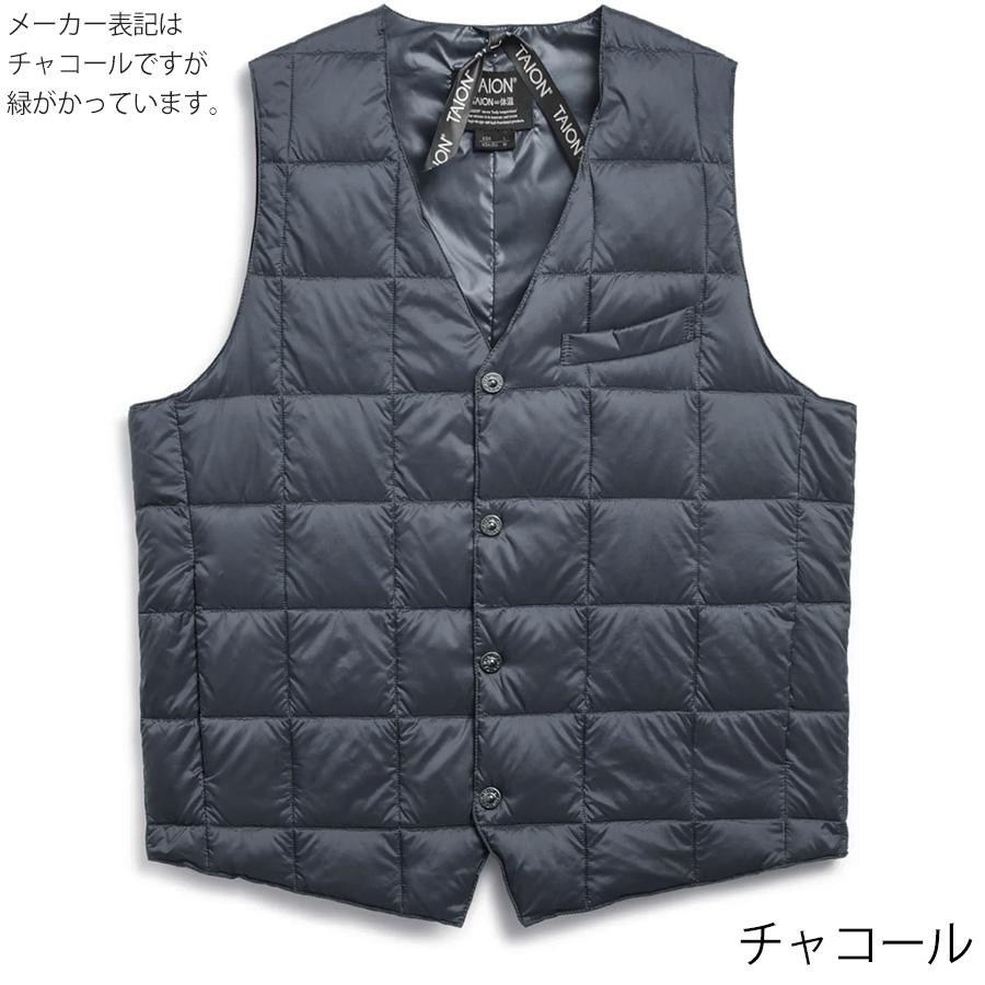 タイオン インナーダウンジレ 003 Taion Vネックボタン ダウンジレ V Neck Button Down Gilet インナーダウン ジレ ベスト ダウン メンズ | TAION | 03