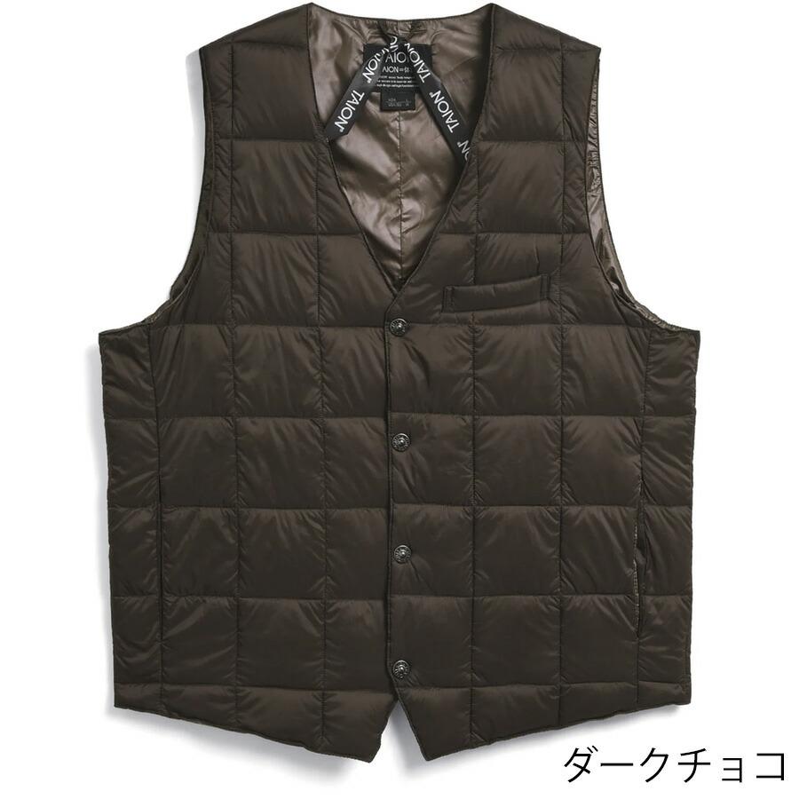 タイオン インナーダウンジレ 003 Taion Vネックボタン ダウンジレ V Neck Button Down Gilet インナーダウン ジレ ベスト ダウン メンズ | TAION | 05
