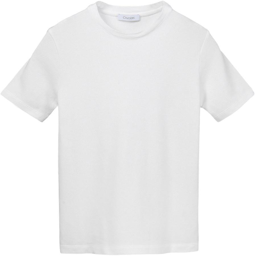未使用に近い✨Cruciani クルチアーニ 鹿の子 半袖カットソー 50 CRUCIANI（クルチアーニ） Tシャツ 鹿の子クルーネックカットソー