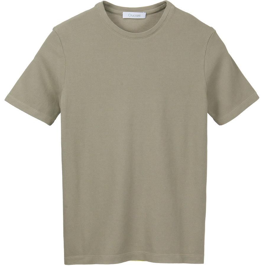 未使用に近い✨Cruciani クルチアーニ 鹿の子 半袖カットソー 50 CRUCIANI（クルチアーニ） Tシャツ 鹿の子クルーネックカットソー