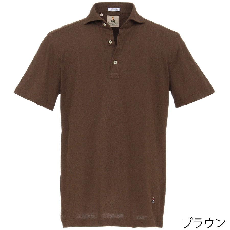 GUY ROVER ダークブラウン ポロシャツ L GUY ROVER（ギローバ）鹿の子ポロシャツ｜メンズセレクトショップring