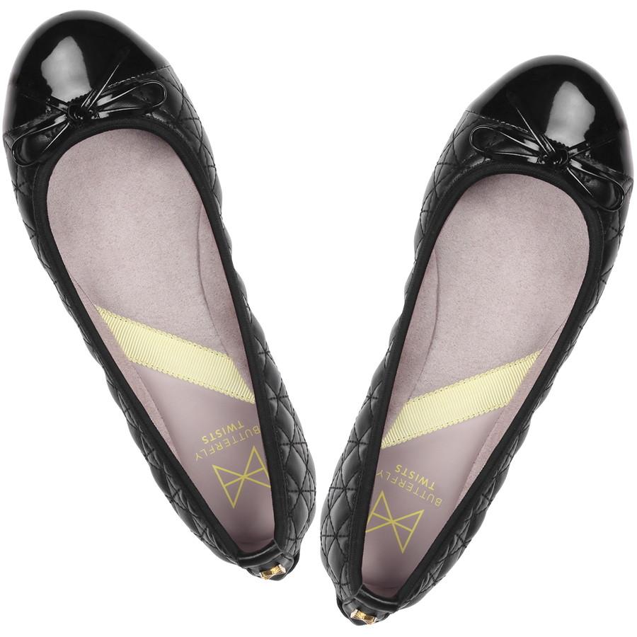 12/28プレミアム会員+5% バタフライツイスト パンプス オリビア Olivia 21036N ButterflyTwists エナメル キルティング スリッパ ラウンドトゥ 折りたたみ | BUTTERFLY TWISTS | 03