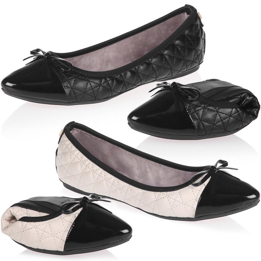 バタフライツイスト パンプス ホリー Holly 21012N ButterflyTwists エナメル キルティング ブラック 黒 Black クリーム 折りたたみ | BUTTERFLY TWISTS