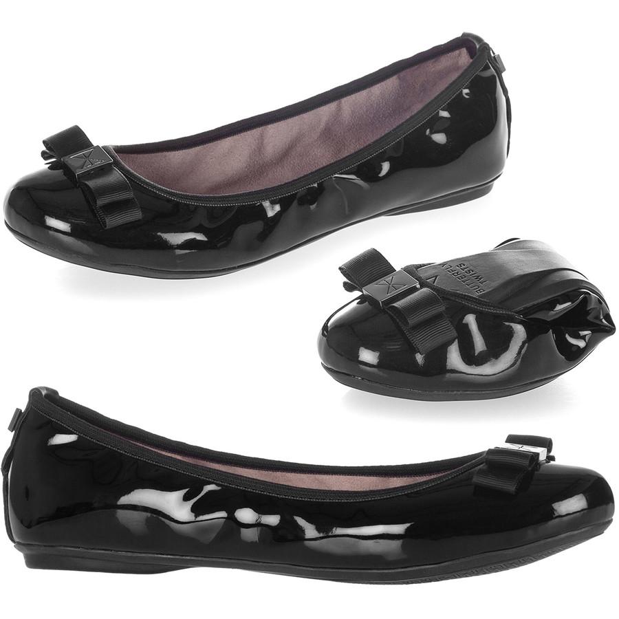 バタフライツイスト パンプス シア Shea 21058N ButterflyTwists エナメル ブラック 黒 Black 紺 Navy ラウンドトゥ 折りたたみ | BUTTERFLY TWISTS | 01