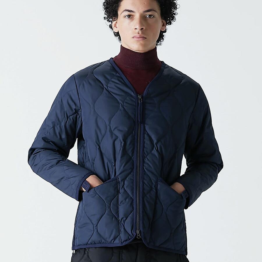 本日最大+7% クーポン最大1500円 タイオン ダウンジャケット 101zml-1 Taion ミリタリー Vネックジップ インナー Military Down Jkt メンズ レディース | TAION | 13