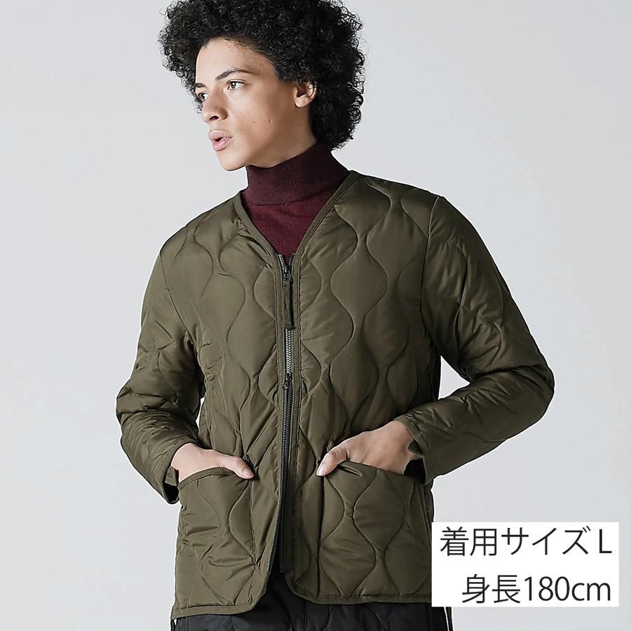 本日最大+7% クーポン最大1500円 タイオン ダウンジャケット 101zml-1 Taion ミリタリー Vネックジップ インナー Military Down Jkt メンズ レディース | TAION | 14