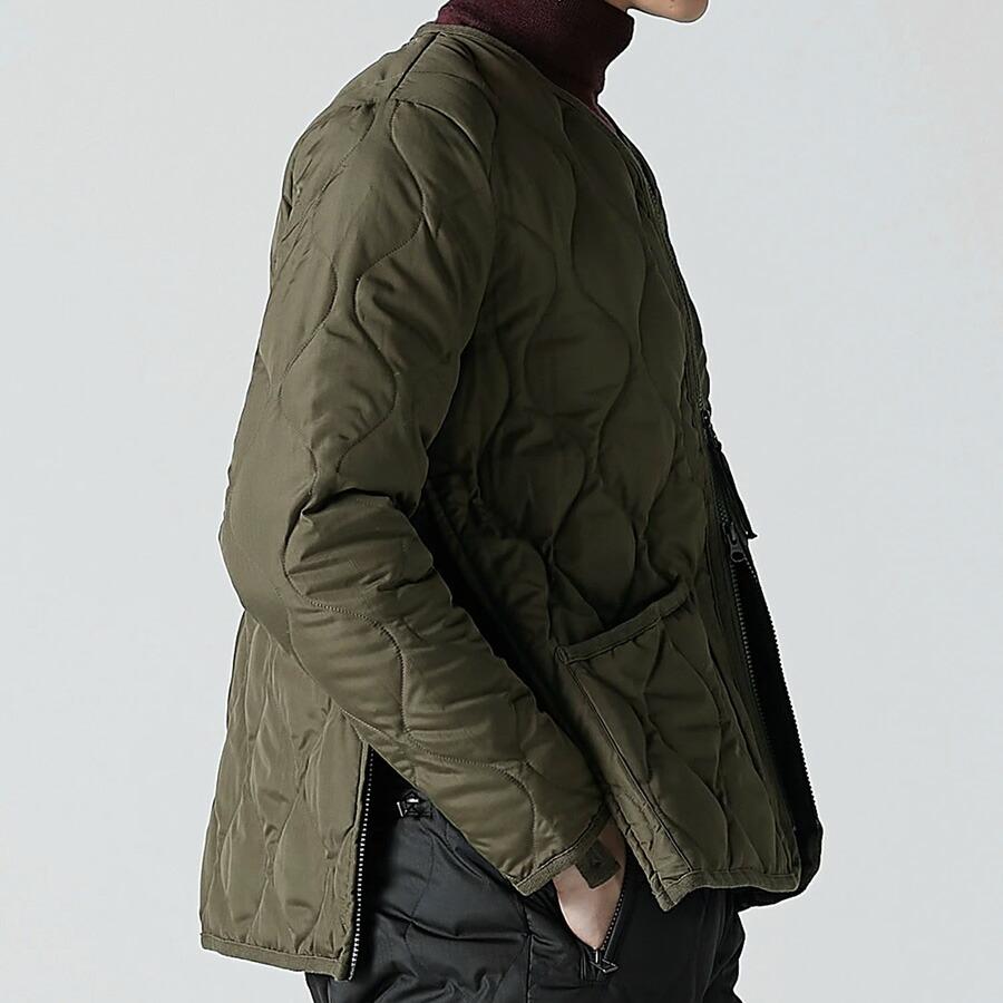 本日最大+7% クーポン最大1500円 タイオン ダウンジャケット 101zml-1 Taion ミリタリー Vネックジップ インナー Military Down Jkt メンズ レディース | TAION | 15
