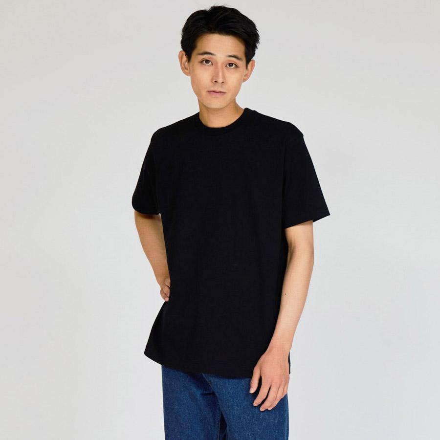 ヘインズ クロ Tシャツ 半袖 HM1-B201 KURO 黒 Hanes クルーネック 厚手 メンズ レディース カットソー | Hanes | 06