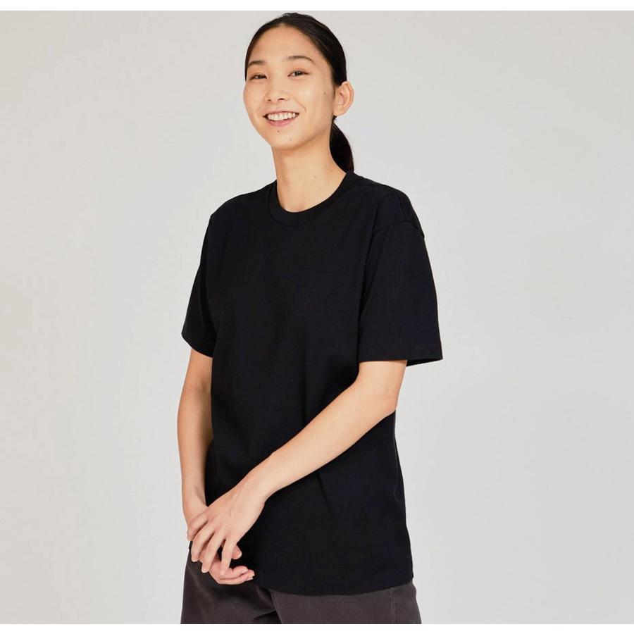 ヘインズ クロ Tシャツ 半袖 HM1-B201 KURO 黒 Hanes クルーネック 厚手 メンズ レディース カットソー | Hanes | 08