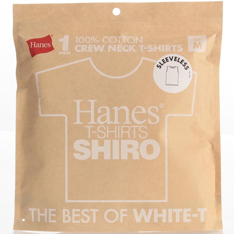 ヘインズ シロ Tシャツ スリーブレス HM3-B201 SHIRO 白 Hanes クルーネック 厚手 メンズ レディース カットソー 母の日 ギフト プレゼント | Hanes | 14