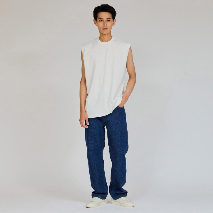 ヘインズ シロ Tシャツ スリーブレス HM3-B201 SHIRO 白 Hanes クルーネック 厚手 メンズ レディース カットソー 母の日 ギフト プレゼント | Hanes | 09