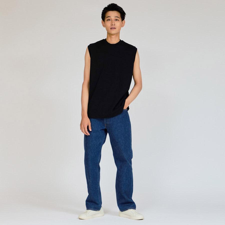 ヘインズ クロ Tシャツ スリーブレス HM3-B202 KURO 黒 Hanes クルーネック 厚手 メンズ レディース ユニセックス カットソー ノースリーブ 袖なし | Hanes | 09