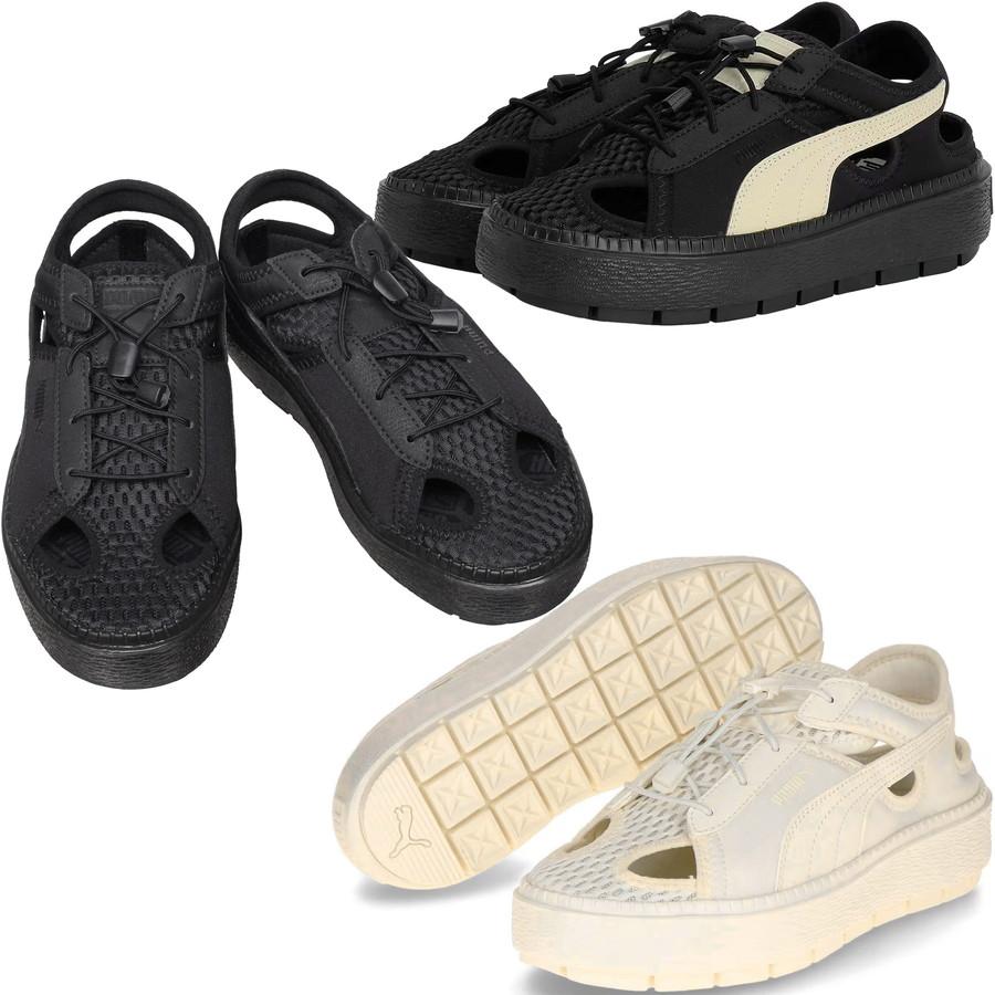 本日爆買 最大+7% プーマ サンダル バスケット プラットフォーム トレース ライト ミュール Puma Basket Platform Mule レディース 382872 厚底 | PUMA