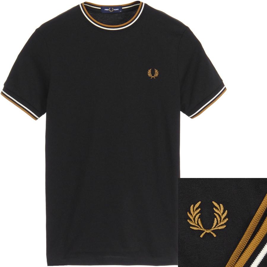 フレッドペリー Fredperry Tシャツ M1588V M1588 T-Shirt Fred Perry フレッド ペリー ツイン ティップド メンズ レディース 父の日 ギフト プレゼントの画像