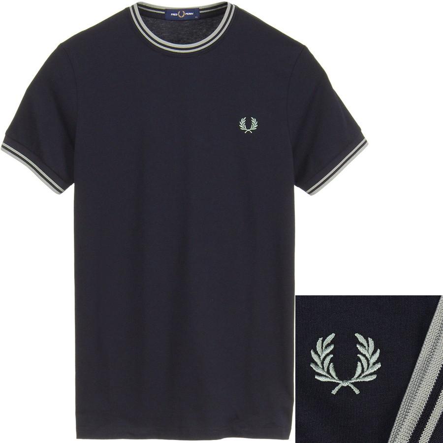 フレッドペリー Fredperry Tシャツ M1588V M1588 T-Shirt Fred Perry フレッド ペリー ツイン ティップド メンズ レディース 父の日 ギフト プレゼントの画像