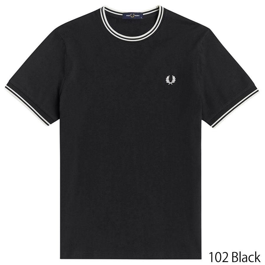 2/5+4%クーポン1000円 フレッドペリー Fredperry Tシャツ M1588 T-Shirt Fred Perry フレッド ペリー ツイン ティップド メンズ レディース | FRED PERRY | 02