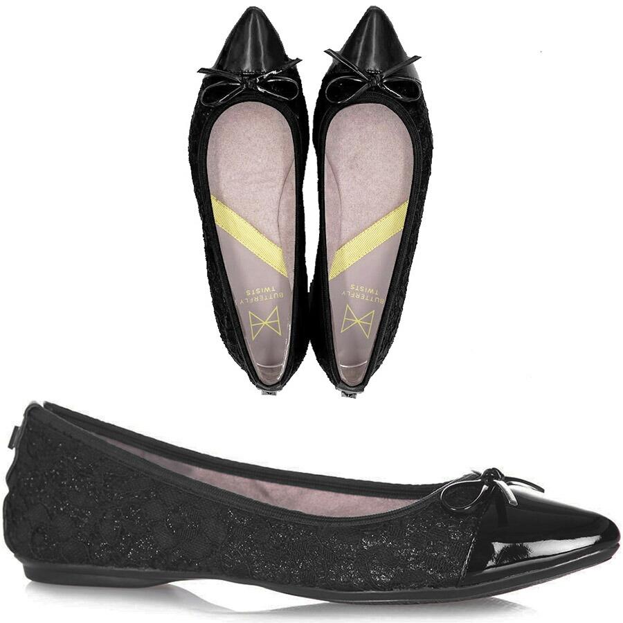 1/1ファーストデイ+3% バタフライツイスト パンプス ホリー Holly 21012NS BLK G-LACE Glace ブラックグレース ButterflyTwists エナメル レース | BUTTERFLY TWISTS | 02