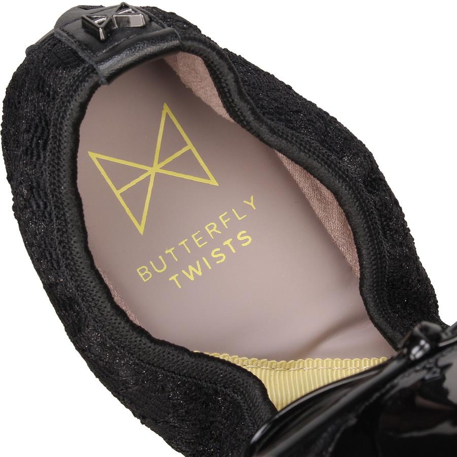 1/1ファーストデイ+3% バタフライツイスト パンプス ホリー Holly 21012NS BLK G-LACE Glace ブラックグレース ButterflyTwists エナメル レース | BUTTERFLY TWISTS | 05