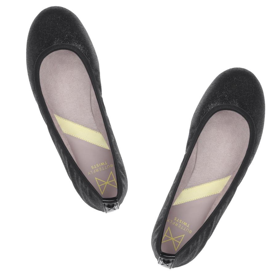 本日迄爆買 最大+7% バタフライツイスト パンプス ソフィア Sophia 21037NS ButterflyTwists ラメ スリッパ ブラック 黒 Black ラウンドトゥ 折りたたみ | BUTTERFLY TWISTS | 02