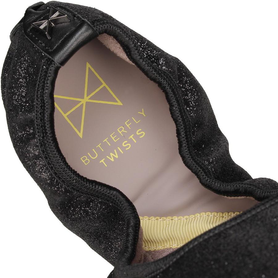 本日迄爆買 最大+7% バタフライツイスト パンプス ソフィア Sophia 21037NS ButterflyTwists ラメ スリッパ ブラック 黒 Black ラウンドトゥ 折りたたみ | BUTTERFLY TWISTS | 05