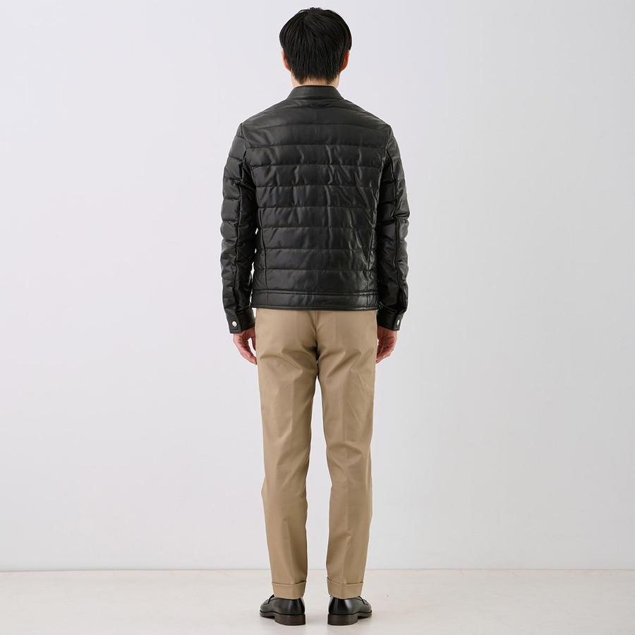 1/8ハッピーアワー+4% エンメティ シングルライダース ダウンジャケット Juri Down Nappa レザー Emmeti ユリ シングル ライダース ナッパ メンズ | EMMETI | 05