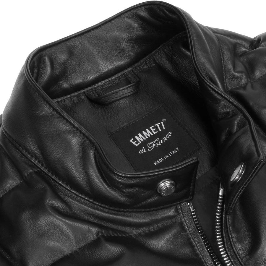 1/8ハッピーアワー+4% エンメティ シングルライダース ダウンジャケット Juri Down Nappa レザー Emmeti ユリ シングル ライダース ナッパ メンズ | EMMETI | 12