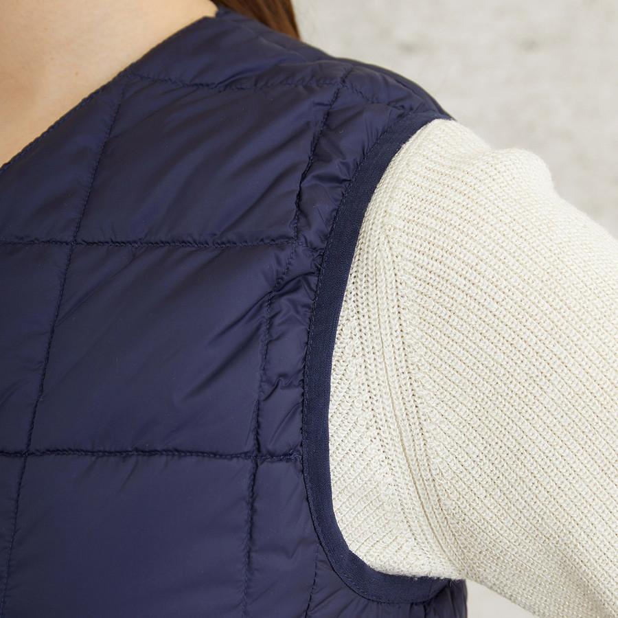 タイオン ロングダウンベスト W001-Long Taion Vネックボタン インナー ロング ダウン ベスト V Neck Long Down Vest レディース | TAION | 16