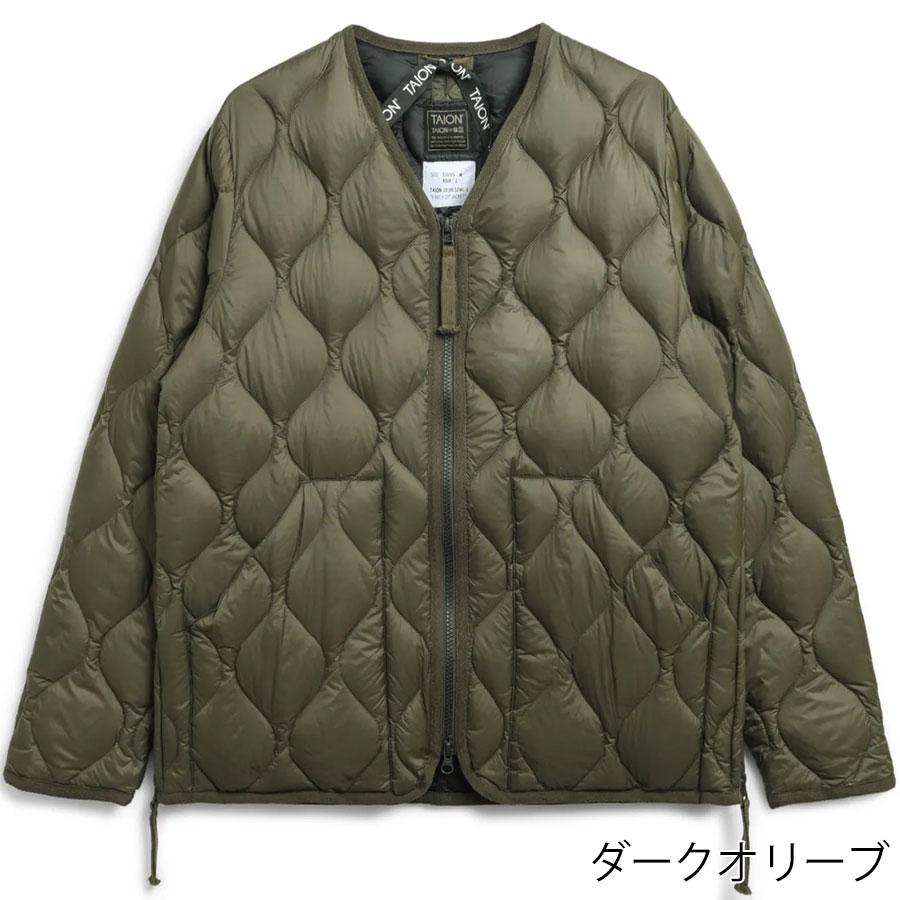 2/11感謝デー最大+5% タイオン ダウンジャケット 101alszml-1 Taion ミリタリー VネックWジップ ダウンジャケット Military V W-Zip Down メンズ レディース | TAION | 03