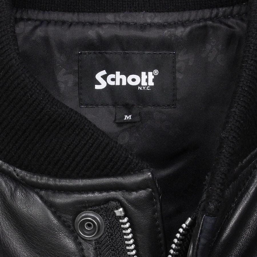 ショット レザージャケット キルティング ショート 7824250007 Schott Quilted Linner シングル ライナー 羊革 革ジャン メンズ | Schott N.Y.C | 05