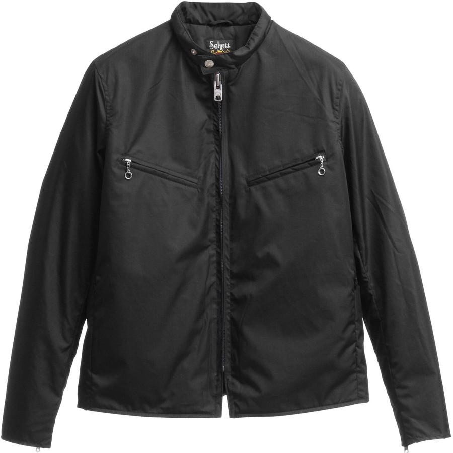 本日プレミアム会員+5% ショット タイオン シングルライダースダウンジャケット 7824253003 Schott ×Taion Down Jacket コラボ シングル ライダース | Schott N.Y.C | 01