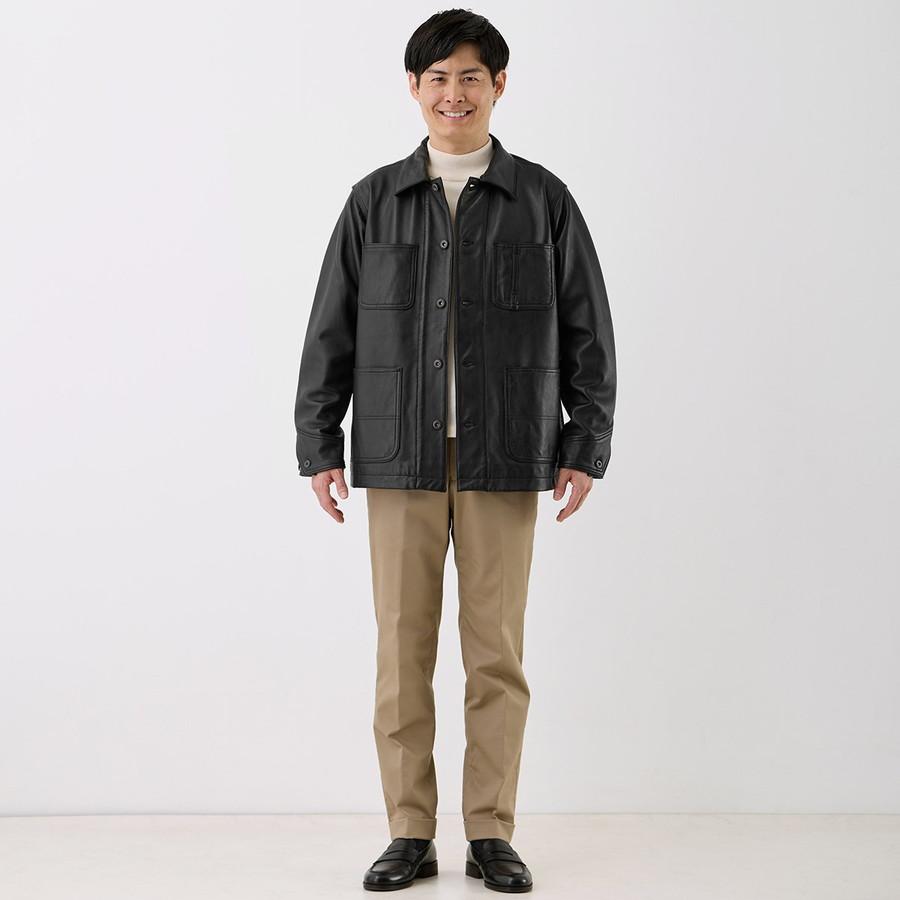 ショット ラムレザー カバーオール ジャケット 3111050 7825950012 Schott Lamb Leather Coverall Jacket シングル 羊革 メンズ | Schott N.Y.C | 03