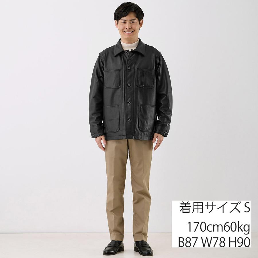 ショット ラムレザー カバーオール ジャケット 3111050 7825950012 Schott Lamb Leather Coverall Jacket シングル 羊革 メンズ | Schott N.Y.C | 02