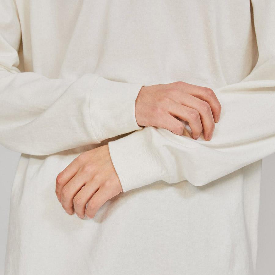 ヘインズ シロ クロ Tシャツ 長袖 HM4-A201 SHIRO 白 HM4-C201 KURO 黒 Hanes クルーネック 厚手 メンズ レディース | Hanes | 08