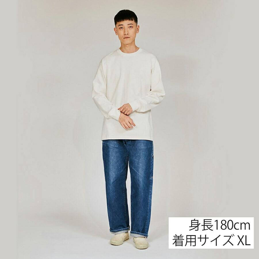 ヘインズ シロ クロ Tシャツ 長袖 HM4-A201 SHIRO 白 HM4-C201 KURO 黒 Hanes クルーネック 厚手 メンズ レディース | Hanes | 10