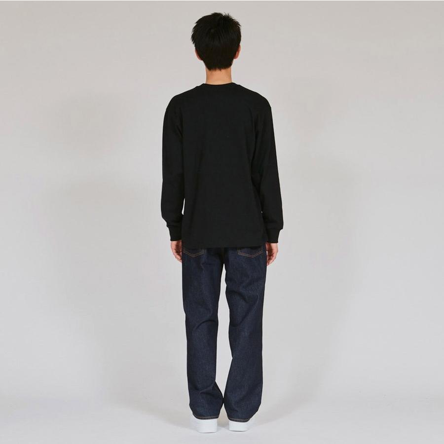 ヘインズ シロ クロ Tシャツ 長袖 HM4-A201 SHIRO 白 HM4-C201 KURO 黒 Hanes クルーネック 厚手 メンズ レディース | Hanes | 18