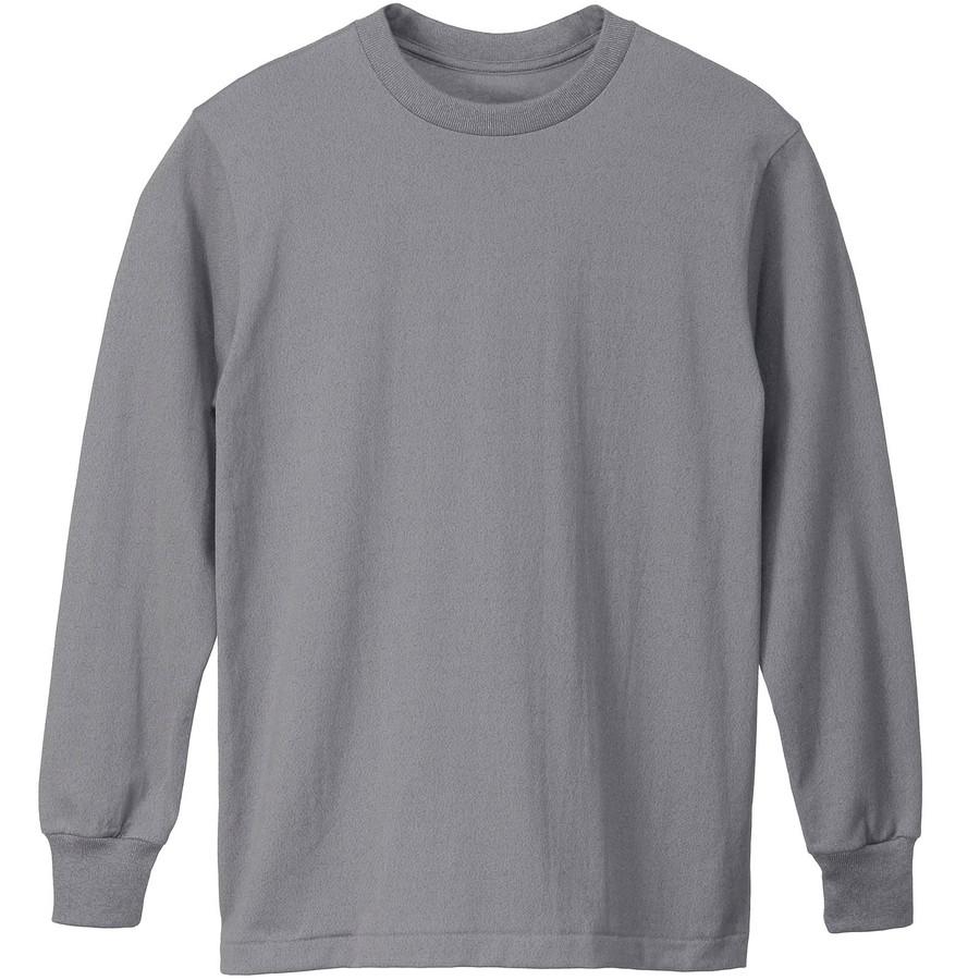ヘインズ シロ クロ Tシャツ 長袖 HM4-D201 HM4-A201 SHIRO 白 HM4-D202 HM4-C201 KURO 黒 HM4-E203 モク Hanes クルーネック 厚手 ユニセックス カットソー | Hanes | 03