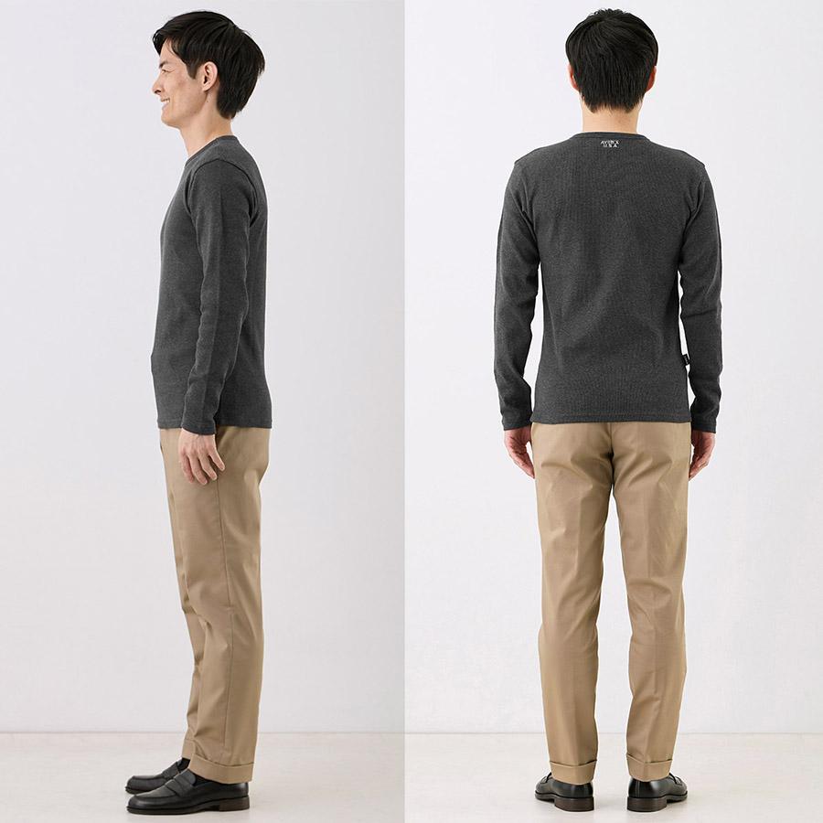 12/28プレミアム会員+5% アビレックス Tシャツ デイリー ミニワッフル クルーネック ロンT 長袖 6143333 783 4930024 カットソー Avirex メンズ | AVIREX | 10