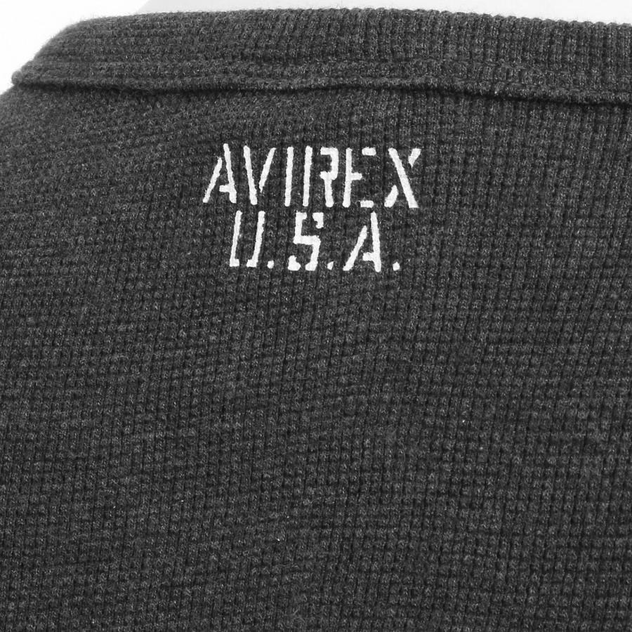 12/28プレミアム会員+5% アビレックス Tシャツ デイリー ミニワッフル クルーネック ロンT 長袖 6143333 783 4930024 カットソー Avirex メンズ | AVIREX | 07