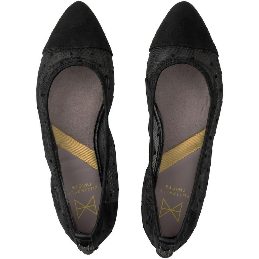 バタフライツイスト パンプス ロッティー チュール Lottie Tulle 24303TU ButterflyTwists ブラックドット 折りたたみ フラット | BUTTERFLY TWISTS | 04