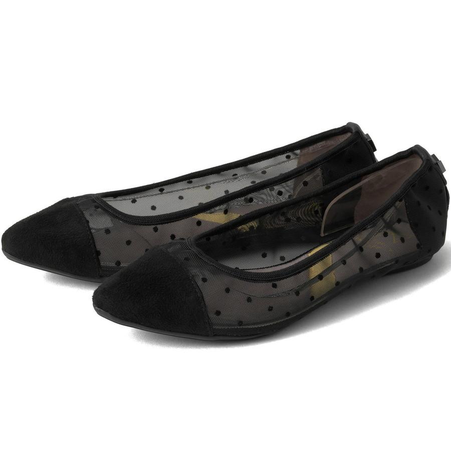 バタフライツイスト パンプス ロッティー チュール Lottie Tulle 24303TU ButterflyTwists ブラックドット 折りたたみ フラット | BUTTERFLY TWISTS | 01