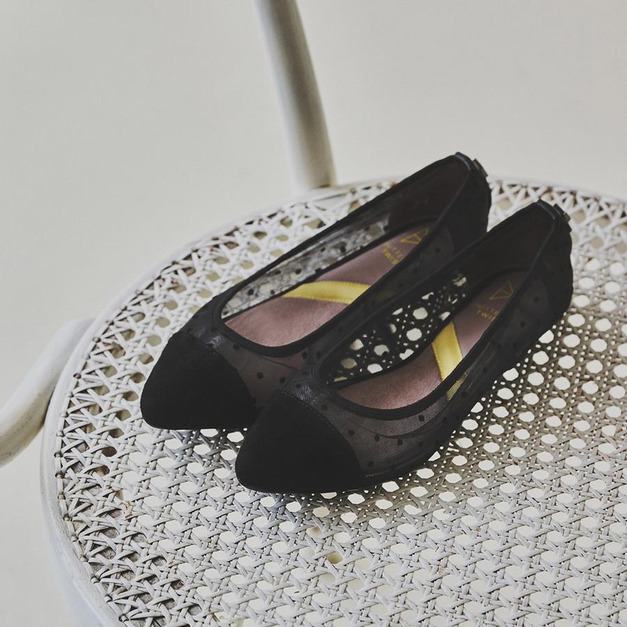 バタフライツイスト パンプス ロッティー チュール Lottie Tulle 24303TU ButterflyTwists ブラックドット 折りたたみ フラット | BUTTERFLY TWISTS | 07