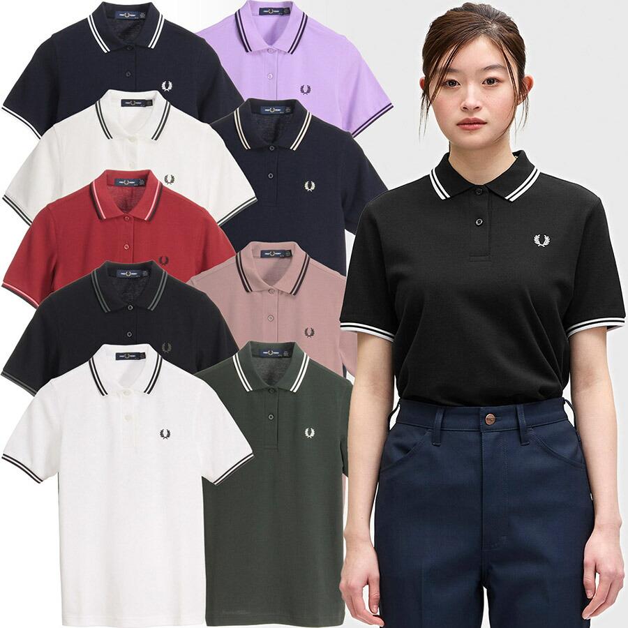 1/8+4% フレッドペリー Fredperry ポロシャツ G3600 ティップライン Fred Perry レディース かの子 カノコ 鹿の子 かのこ ポロ シャツ | FRED PERRY