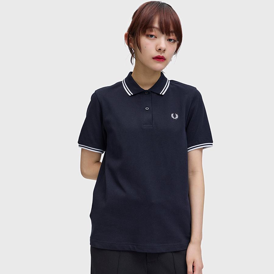 フレッドペリー G3600 ポロシャツ 紺　白　38 Mサイズ 半袖 鹿の子 FRED PERRY（フレッドペリー） ポロシャツ G3600 ティップライン