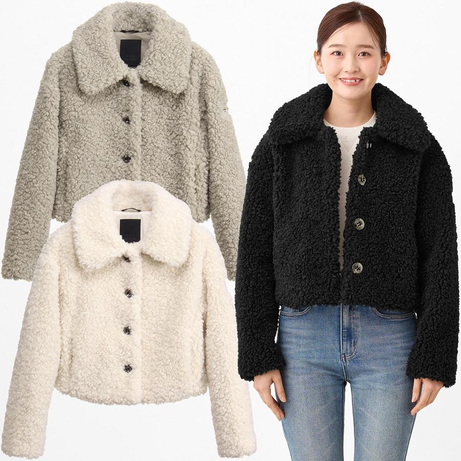 タトラス ママテータ Mamateta ボア ブルゾン Ljxa0043033588 Tatras ボアブルゾン ブラック ライトグレー アイボリー レディース | TATRAS