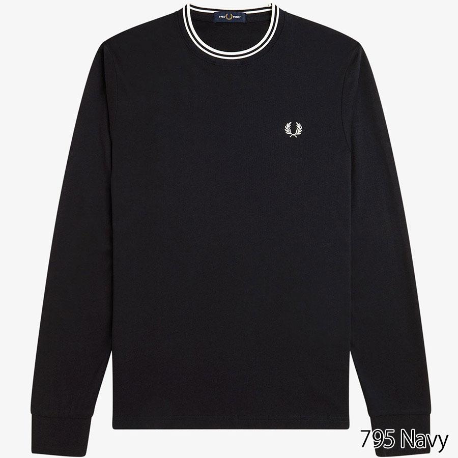 フレッドペリー Fredperry Tシャツ 長袖 クルーネック ツイン テープド Long Sleeve T-Shirt M9602 長袖 メンズ レディース | FRED PERRY | 03
